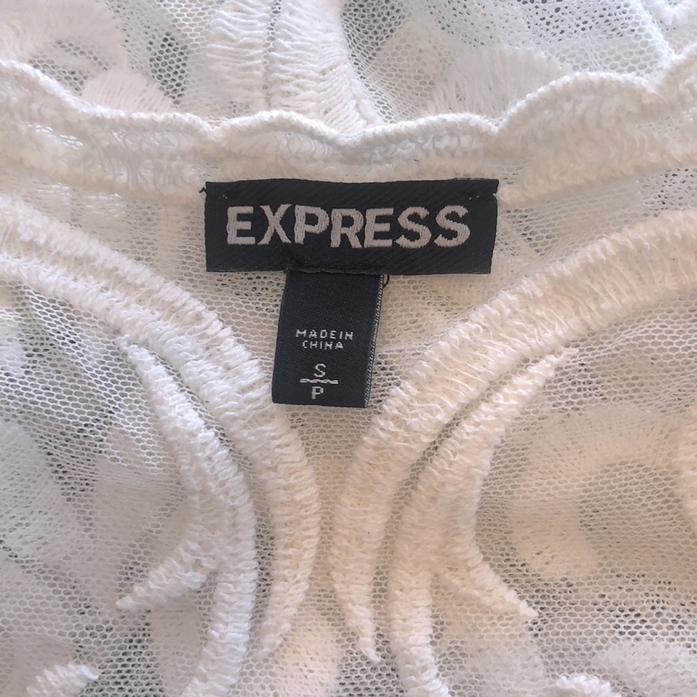 EXPRESS WHITE LACE SLEEVELESS TOP SIZE 8 - Picture 4 of 4